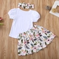 thumbnail image 3 of Kiapeise Sister Matching Print Romper/T-Shirt + Pant/Skirts + Hat/Headband, 3 of 6