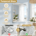 Square Rounded Designs Brushed Nickel 24
