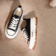thumbnail image 4 of Zapatillas De Lona Con Plataforma Para Mujer, Zapatos Bajos Con Cordones A La Moda, Zapatos Para Caminar Versátiles Y Elegantes, 4 of 4