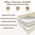 thumbnail image 2 of Teler Leather Baby Play Mat, 1.3" Thick Leather Crawling Mat, Cushioned & Waterproof Soft Playmat for Toddlers, Infants, 50" x 50", Beige, 2 of 10
