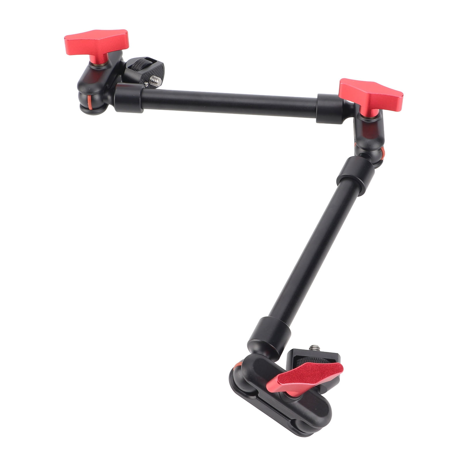 Double Ballhead Arm, Anti Oxidation 22 Inch Multi Angle Adjustable Aluminum Alloy Articulating Friction Arm Stable Locking  For Microphone