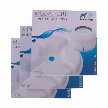 Pet Life ® 'Moda-Pure' Filtered Dog and Cat Fountain - Replacement Filters - 3 Pack