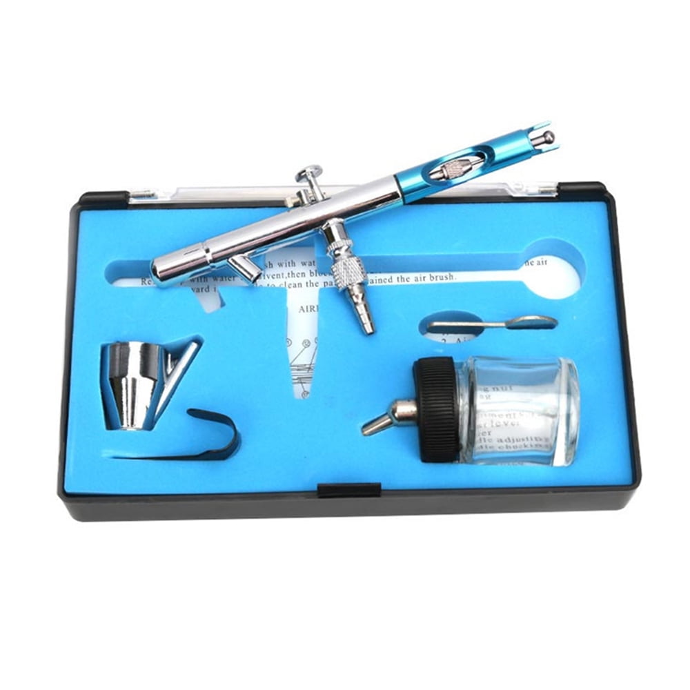 0.35mm Siphon Feed Dual-action Airbrush Kit Set Spray  With 5cc & 22cc Fluid Cup For Art Craft Painting Nail Art Tattoo Cake Decorating Type 1