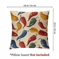 thumbnail image 4 of Chili Pepper Throw Pillow Cover for Man Woman,Mexican Food Vegetables Pillow Cover Retro Colourful Pepper Cushion Cover,Chili Oil Painting Decorative Pillow Cover, 4 of 7