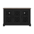 thumbnail image 4 of Raccon Black with Knotty Oak Wide Sideboard with 3 Doors, 4 of 13