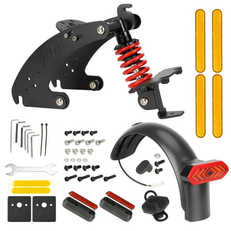 Ulip Rear Shock Absorber Electric Scooter Suspension Kit with Remote Control Taillight Rear Mudguard Wheel Hub Decorative Cover Reflective Strips Compatible with G30 Series Scooters