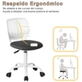 thumbnail image 3 of Silla de Escritorio HOMEMAKE FURNITURE Gris con Blanco Ajustable Moderno, 3 of 7