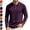 07# Dark Purple, variant on Men's Henley Shirts Long Raglan Sleeve Slim Fit Button T-Shirts Casual Pullover Tops with Pocket Wine M