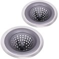 thumbnail image 1 of Stainless Silicone Kitchen Sink Strainer,Drain Protector,Prevent Clogging,Large Wide Rim 4.5 inch Diameter,Tools Home Improvement,pack of 2 (Gray), 1 of 5