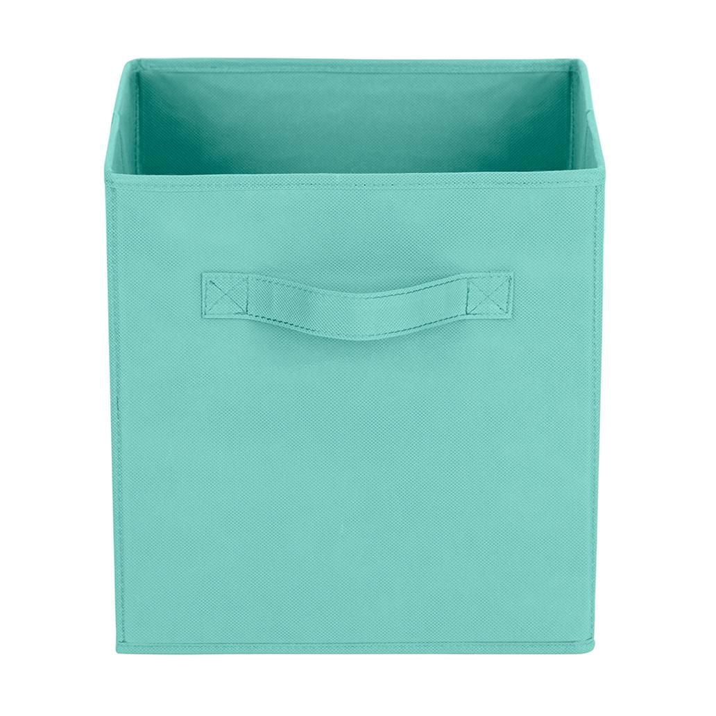Mainstays Storage Cube Basket Box, Foldable, Home Organization, Main Materials Are Non Worn Fabric and Paper Card, Perfect for Nursery, Playroom Etc.