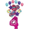 Trolls World Tour 4th Birthday Party Supplies Poppy Balloon Bouquet Decorations