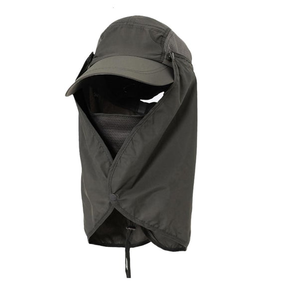 Yammee Outdoor Hiking Sun Hat with Face Cover and Neck Flap Breathable Fishing Hat