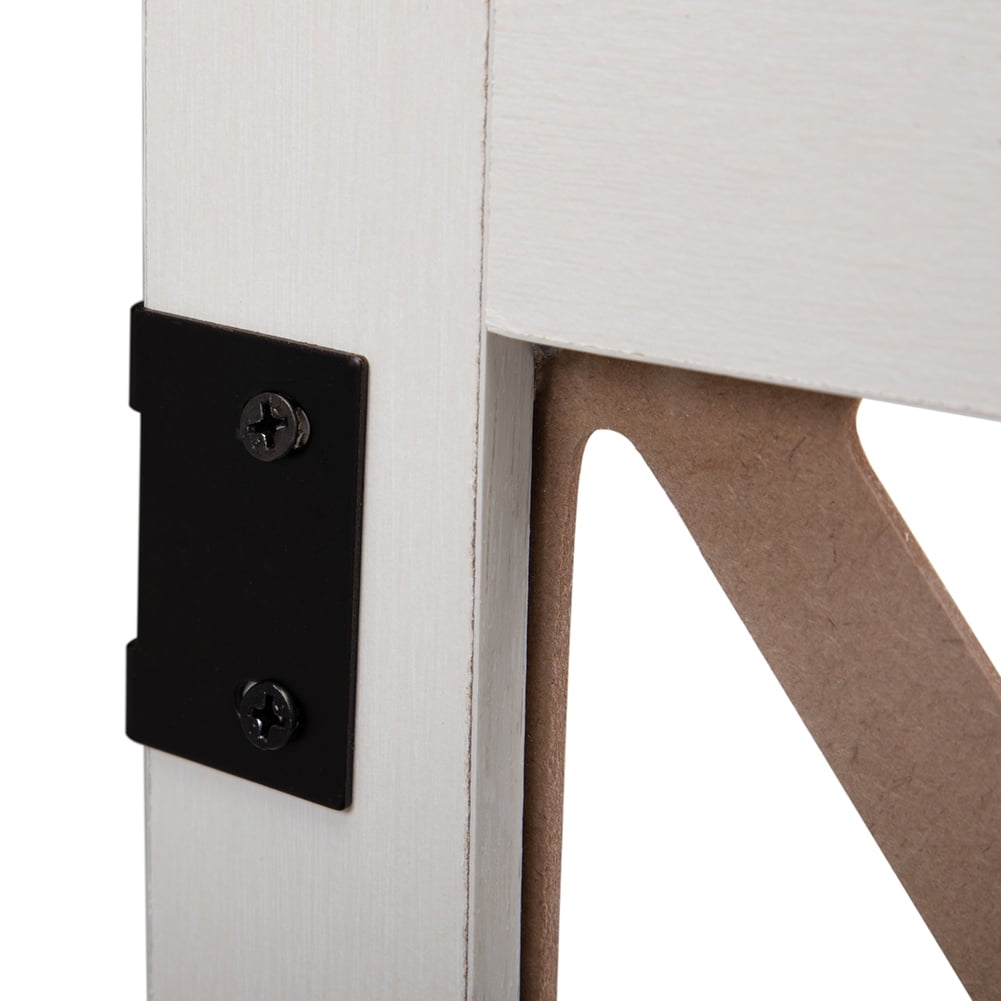 Kadyn Nightstand Side End Table with Barn Door Cabinet for Living Room, Farmhouse End Table Accent Table for Sofa Couch, White&Walnut Kadyn Nightstand Side End Table with Barn Door Cabinet for Living Room, Farmhouse End Table Accent Table for Sofa Couch, White&Walnut