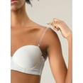thumbnail image 5 of INSPIRE CHIC Women's Invisible Clear Elastic Clear Bra Shoulder Strap Clear+White, 5 of 5