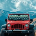 thumbnail image 3 of Yuyamidu Blue Aztec Windshield Sun Shade for 2018-2024 Jeep Wrangler JL JLU & Gladiator JT, Gemoetric Sunshades Heat Shield Car Front Window Sunshade, 3 of 7