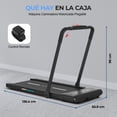 thumbnail image 2 of Caminadora Plegable 2 en 1 SereneLife con Control Remoto, Velocidad Maxima de 12.2 km/h, Compacta para Guardar Bajo la Cama, 2.5 HP, App Compatible, Fácil de Montar y Almacenar, Capacidad 120 kg, 2 of 7