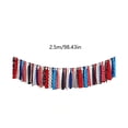 thumbnail image 3 of Nkmbld 4th of July Patriotic Stripe Bunting, Nylon Flag Banner Door Wall Hanging Decor for Independence Day Indoor Outdoor Porch Yard Garden, 3 of 8