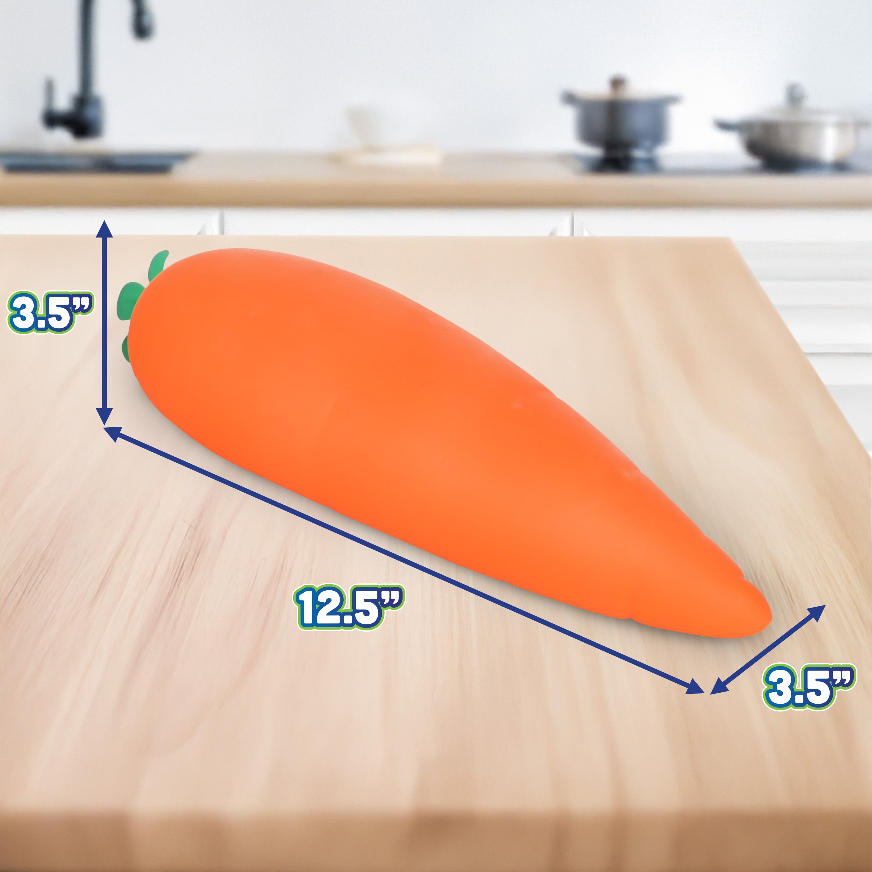 Toymendous 12.5 Inch Jumbo Squishy Carrot, Soft Sensory Stress Ball