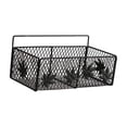 thumbnail image 2 of Cesta colgante para cocina, contenedor de almacenamiento, organizador de fregadero de metal, decoración sobre gabinete Negro, 2 of 7