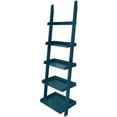 thumbnail image 2 of eHemco 5 Tier Ladder Leaning Wall Bookcase, Storage Bookshelf, 70 Inches, Blue, 2 of 10