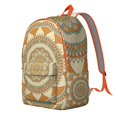 thumbnail image 2 of Latest Style Boho Mandala Floral Backpack with Computer Pocket, Big College Bookbag, Lightweight School Essential for Work Travel, Wonderful Gift, 2 of 5
