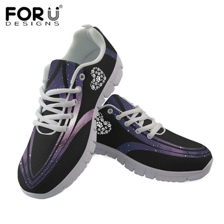 

Love Dog Paw Pattern Women Casual Sneakers Comfortable Air Mesh Flats Shoe for Female Girls Lace Up Footwear