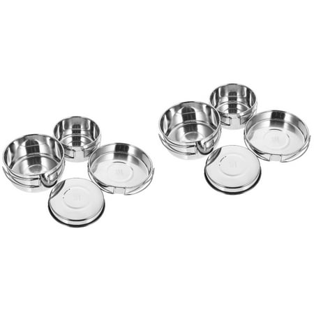 OUNONA 2 Sets Camping Cookware Stainless Steel Camping Pot Kit Camping Cooking Supplies