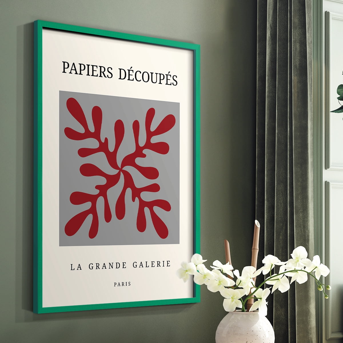 Matisse CD in Green Solid Wood 16 x 20 Framed Print