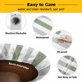 thumbnail image 3 of Elastic Fitted Round Tablecloth, Sage Green Stripe Waterproof Stretch Table Cover for 45"-54" Tables, Geometric Grey White Vertical Striped Washable Outdoor Tablecloths for Patio, Picnic, Camping, 3 of 9