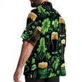 thumbnail image 3 of Saint Patrick's Day Men's Hawaiian Button Down Short Sleeve Casual Printed Summer Beach Unisex Shirt, 3 of 6