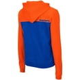 thumbnail image 3 of Women's Colosseum Orange/Royal Florida Gators Aidan Lightweight Half-Zip Hoodie, 3 of 3