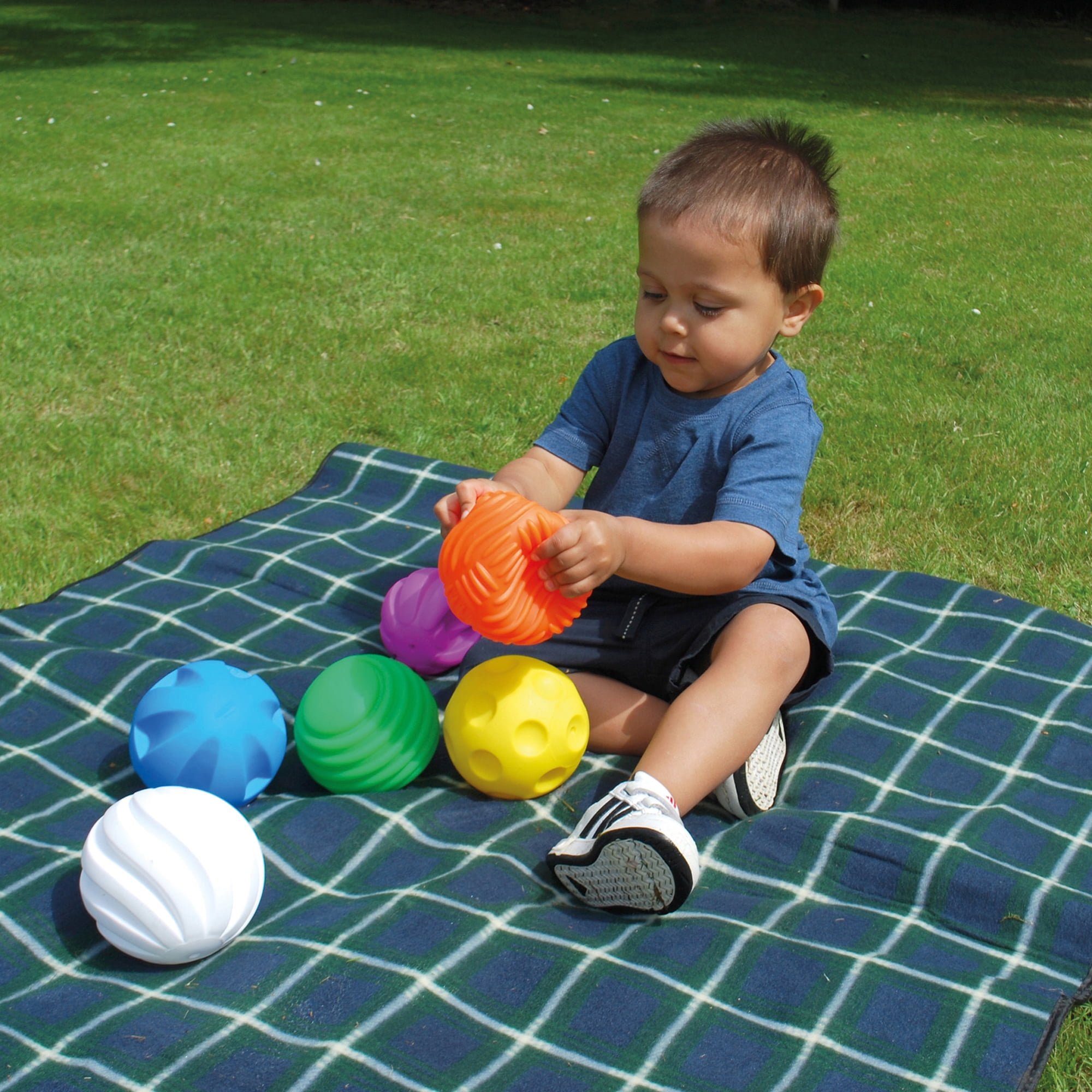TickiT Tactile Balls, Assorted Textures and Colors, Set of 6
