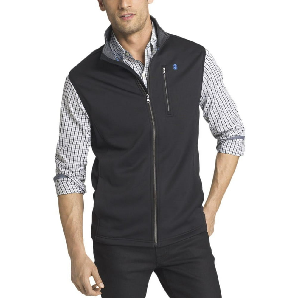 IZOD Izod Mens Fleece Zip Front Outerwear Vest