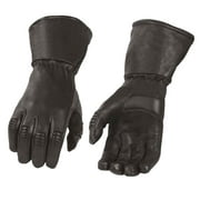 Angle View: Milwaukee Leather Men's Deerskin Thermal Lined Gauntlet Gloves, Black G039