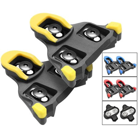 Naacoo Bike Cleats Compatible With Shimano Speed-Sl Sh Cleats- Indoor Outdoor Peleton Spin Cycling Pedals Cleat & Road Bike Bicycle Clips Set-Self-Locking (Yellow- 6