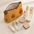thumbnail image 5 of Tdxkok Halloween Zipper Cosmetic Bag with Spooky Patterns Canvas Makeup Pouch Reusable Travel Storage Bag for Toiletries Accessories B, 5 of 7