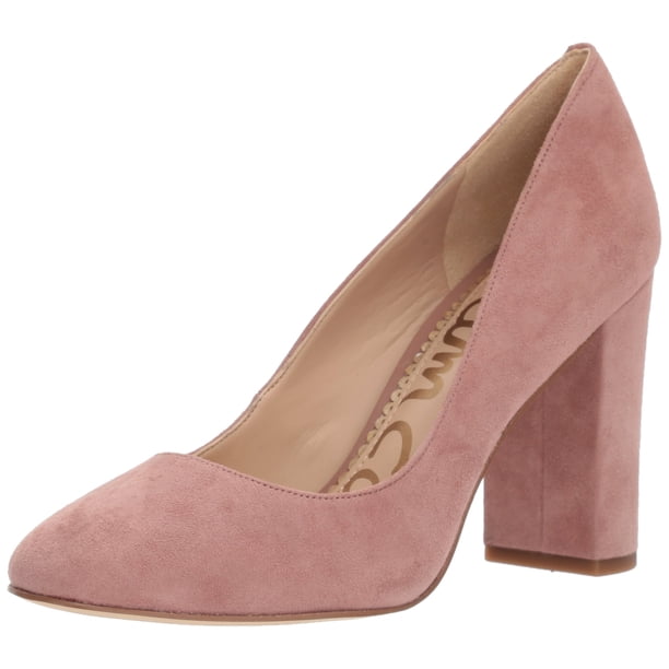 rose suede pumps