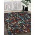 thumbnail image 2 of Ahgly Company Indoor Rectangle Patterned Chocolate Brown Abstract Area Rugs, 5' x 7', 2 of 6