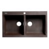 thumbnail image 4 of ALFI brand AB3420DI-C Chocolate 34" Drop-In Double Bowl Granite Composite Kitchen Sink, 4 of 9