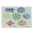 thumbnail image 1 of Colorful Cutting Board, Different Colors with Ornate Round Mandala Oriental Style Print, Decorative Tempered Glass Cutting and Serving Board, Small Size, Multicolor, by Ambesonne, 1 of 1
