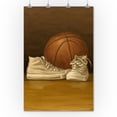 thumbnail image 2 of Basketball, Oil Painting (36x54 Giclee Gallery Art Print, Vivid Textured Wall Decor), 2 of 3