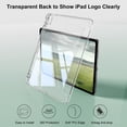 thumbnail image 3 of Aoub for iPad a16 11th 10th Generation Case 11 inch 10.9 inch 2025 2022, Transparent Hard Back Tri-fold Stand Smart Case, Auto Wake/Sleep, Dark Green, 3 of 8
