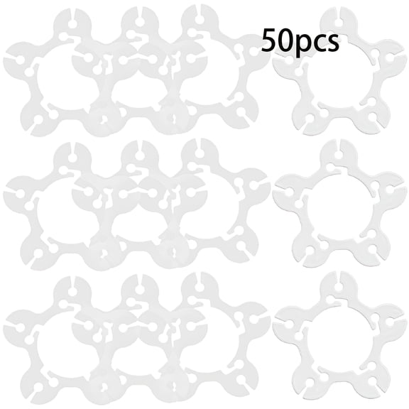 XIBUFE 50 Pcs White Balloon Clips for Arch, Strong Plastic Balloon Connectors, Reusable Party Decor for Wedding and Birthday