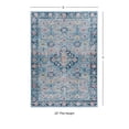 thumbnail image 6 of Contemporary Home Living 5' x 7' Medallion Floral Rectangular Area Throw Rug - Blue and Cream, 6 of 9