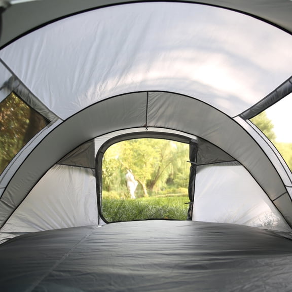 LHKJ Boat Tent, 4-6 Person, White and Gray, Pop Up Design