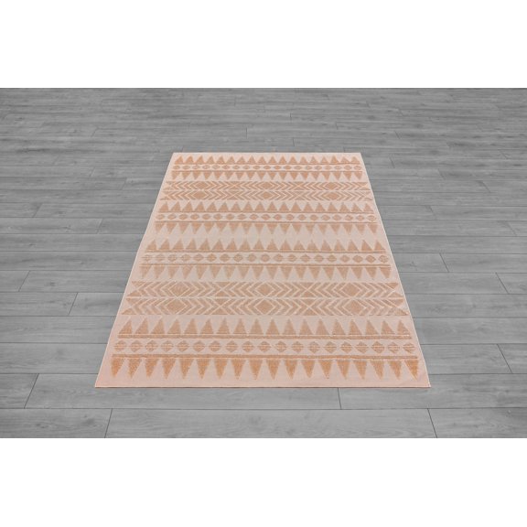 Santorini Beige Beige Geometric Modern Contemporary Area Rug Tapis Carpet For Living Room Bedroom Kitchen