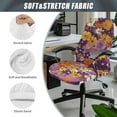 thumbnail image 6 of ZIATUBLES Computer Office Chair Slipcover Universal Desk Rotating Chair Cover Stylish Soft Home Chair Protector Cover Removable Washable Chair Protector Cover, L, Hippie Flower Violet, 6 of 7