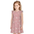 thumbnail image 1 of Balery Funny Chicken Camisón de princesa para niñas, pijama de algodón con mangas abullonadas, suave y bonito.-Small, 1 of 6