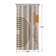 thumbnail image 5 of Brown Boho Geometric and Plant Pattern Shower Curtain 36"x72" ,Bathroom Decorative Shower Curtains Set with 12 Hooks,Modern Waterproof Washable Shower Curtain, 5 of 6