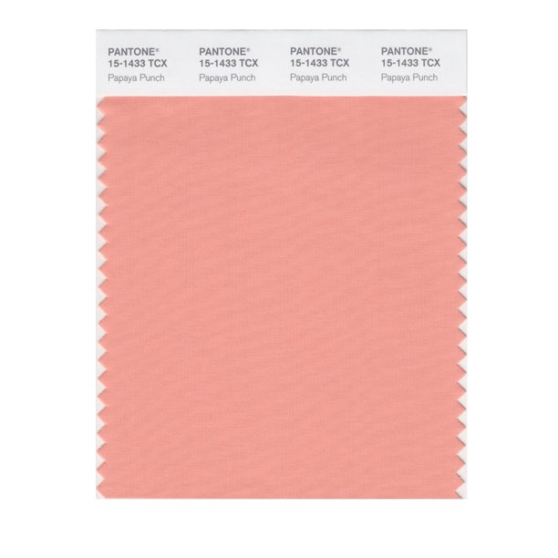 Pantone Cotton Swatch 151433 Papaya Punch
